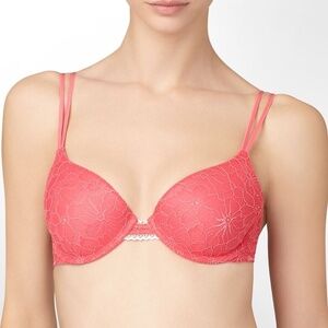 NWT Sexy Calvin Klein lace instinct demi Bra PINK 36C F3569 2BG BE